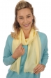 Cachemire et Soie accessoires etoles chales scarva jaune pastel 170x25cm